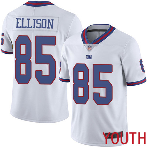 Youth New York Giants 85 Rhett Ellison Limited White Rush Vapor Untouchable Football NFL Jersey